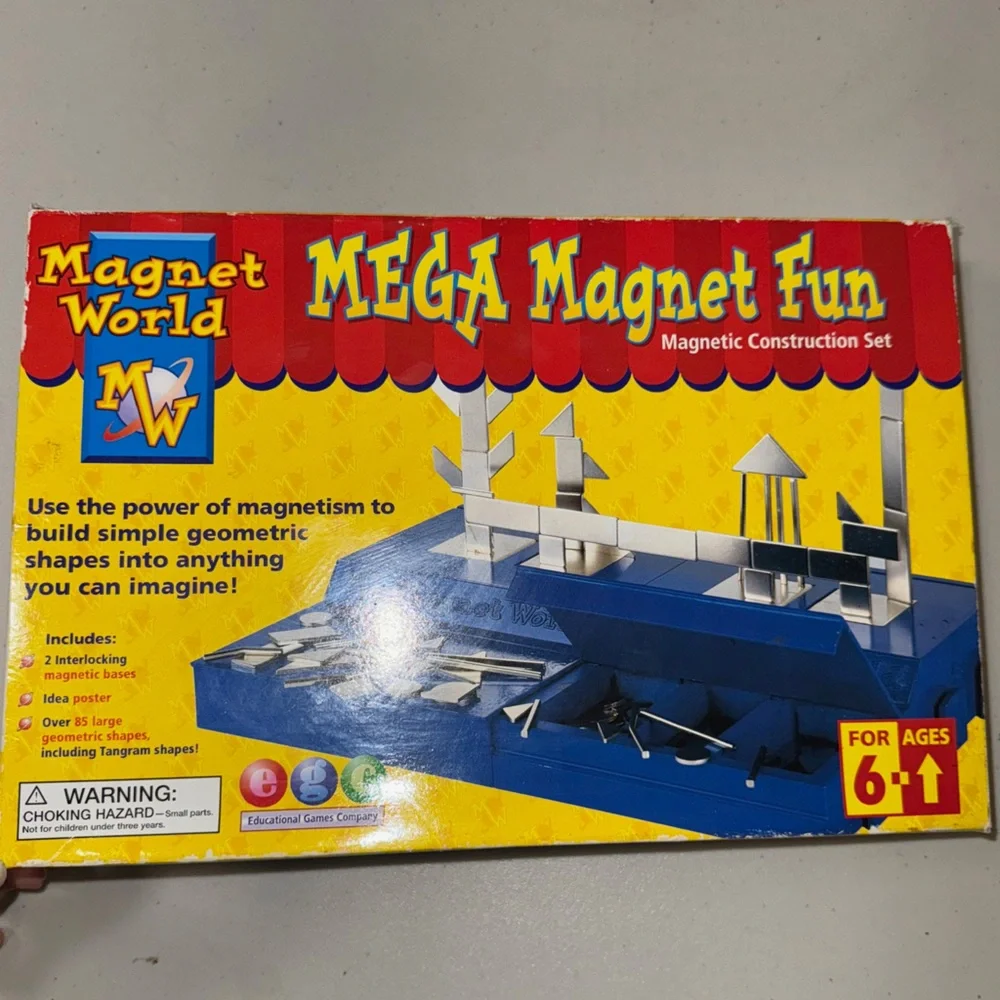 MEGA MAGNET Learning Science Play Set Construction Education Toy Build Boy Girl